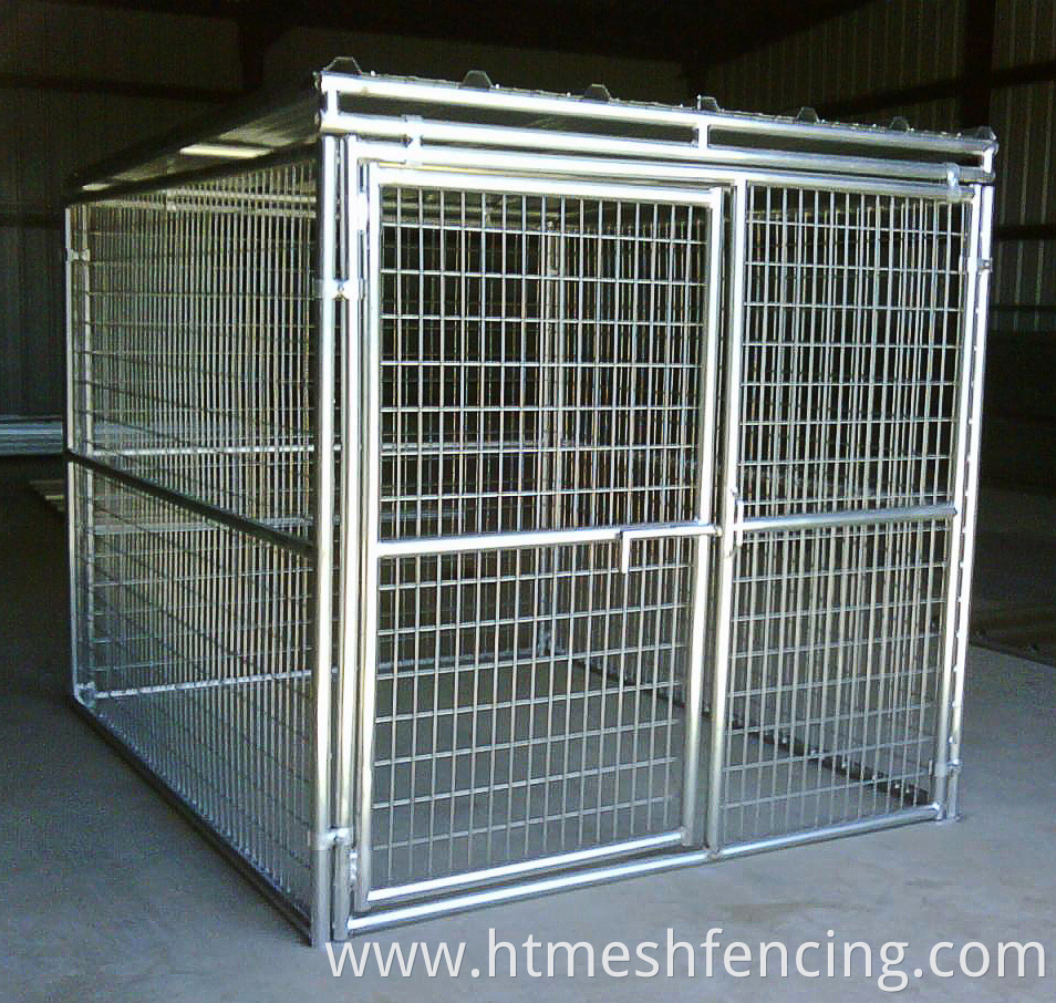 Dog Kennel Outdoor Heavy Duty Welded Dog Cage Galvanized Dog House